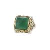 Vintage 1930's ring in silver,  yellow gold and aventurine - 00pp thumbnail