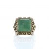 Vintage 1930's ring in silver,  yellow gold and aventurine - 360 thumbnail