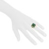 Vintage 1930's ring in silver,  yellow gold and aventurine - Detail D1 thumbnail