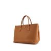 Prada Double handbag in brown leather saffiano - 00pp thumbnail