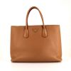 Prada Double handbag in brown leather saffiano - 360 thumbnail