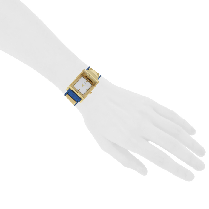 Hermes Médor watch in gold plated Ref:  ME1.201 Circa  1990 - Detail D1