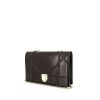 Borsa/pochette Dior Diorama Wallet on Chain in pelle verniciata nera cannage - 00pp thumbnail