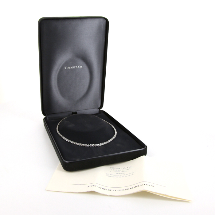 Collier rivière Tiffany & Co Victoria en platine et diamants - Detail D2