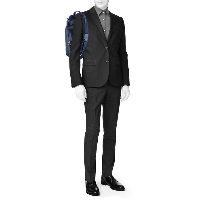 Louis Vuitton Michael backpack in blue checkerboard print leather - Detail D1