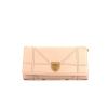 Borsa/pochette Dior Diorama Wallet on Chain in pelle martellata rosa polvere - 360 thumbnail
