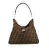 Fendi shopping bag in brown logo canvas and blue leather - 360 thumbnail
