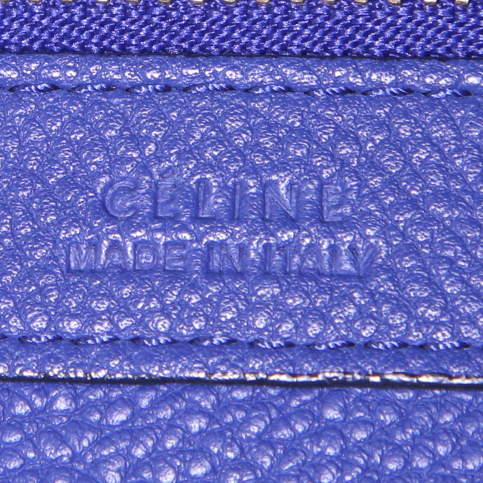 Sac cabas Céline Cabas Phantom en cuir grainé bleu - Detail D3