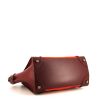 Celine Luggage Mini handbag in orange, purple and burgundy tricolor leather - Detail D4 thumbnail