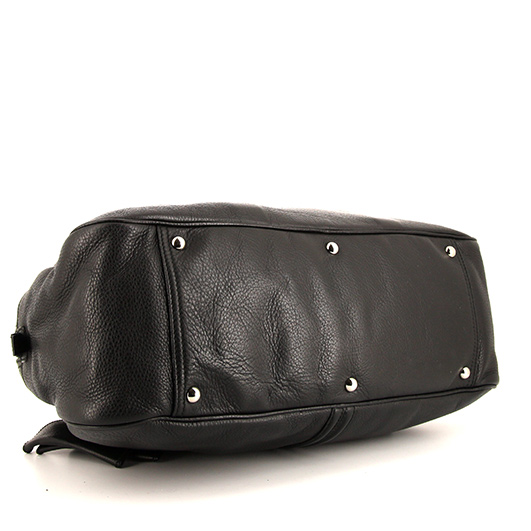 Bolso de mano Saint Laurent Vintage en cuero negro - Detail D4