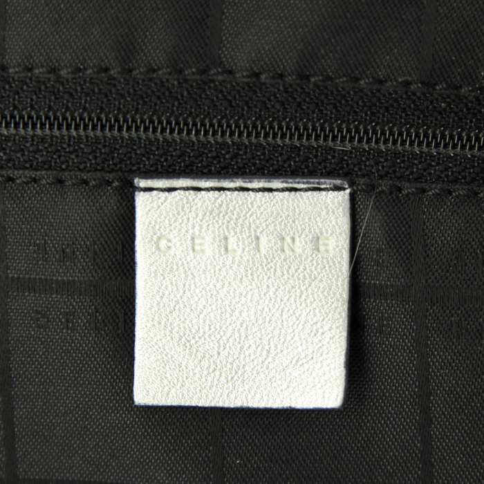 Borsa a tracolla in pelliccia di coniglio e pelle argentata - Detail D3