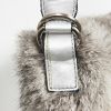 Shoulder bag in rabbit furr and silver leather - Detail D5 thumbnail