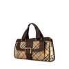 Burberry Vintage handbag in beige Haymarket canvas and brown leather - 00pp thumbnail