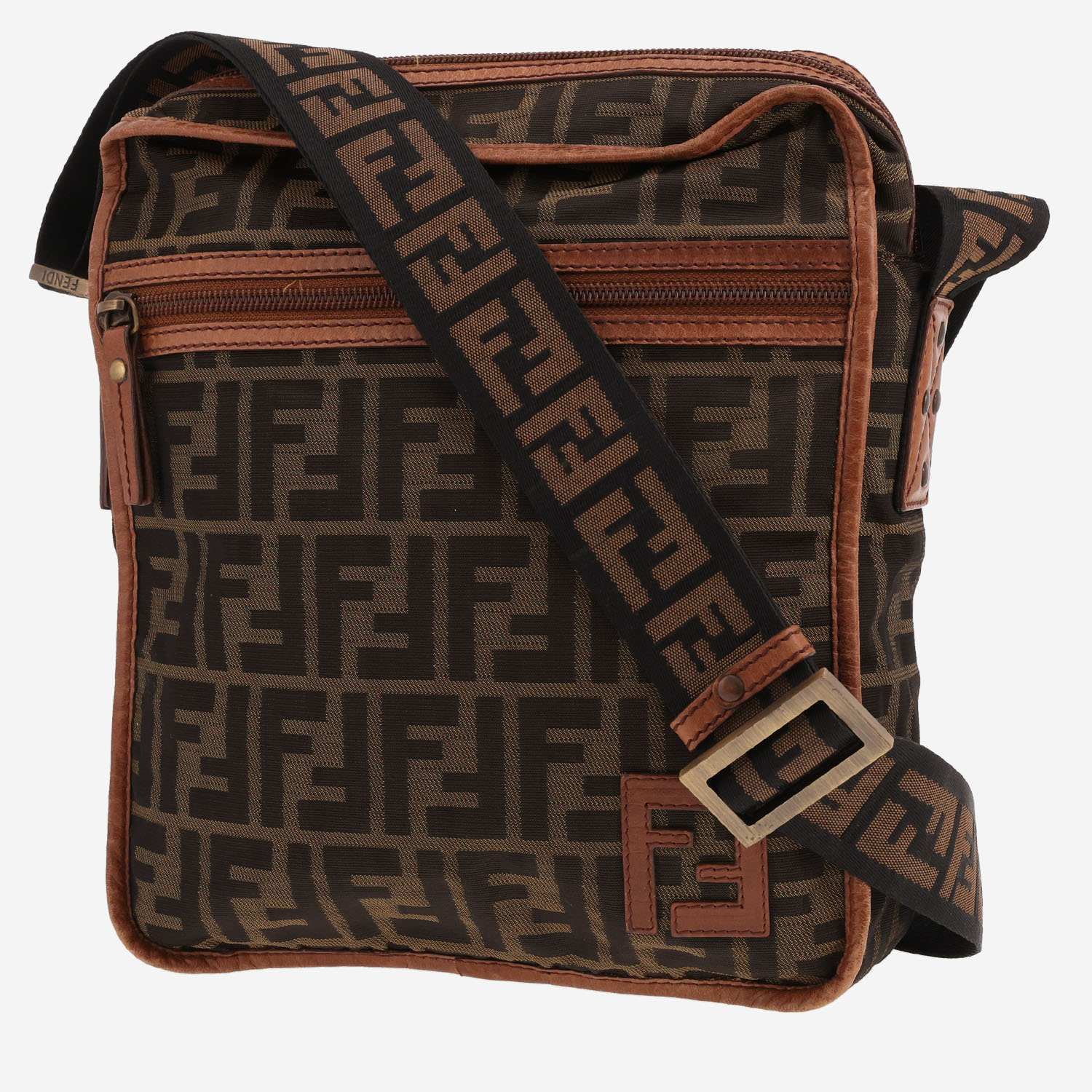 Fendi shoulder bag in brown monogram canvas