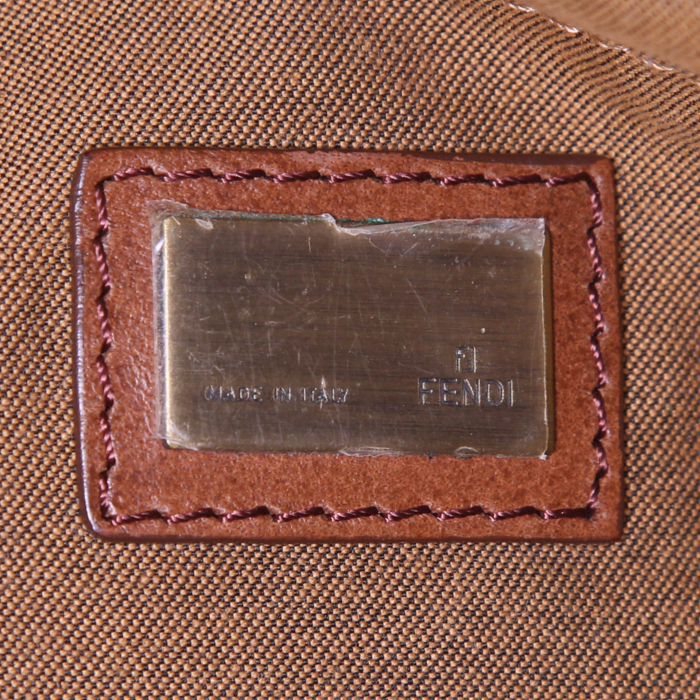 Fendi shoulder bag in brown monogram canvas - Detail D3