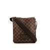 Bolso bandolera Louis Vuitton Messenger en lona a cuadros ébano y cuero marrón - 360 thumbnail
