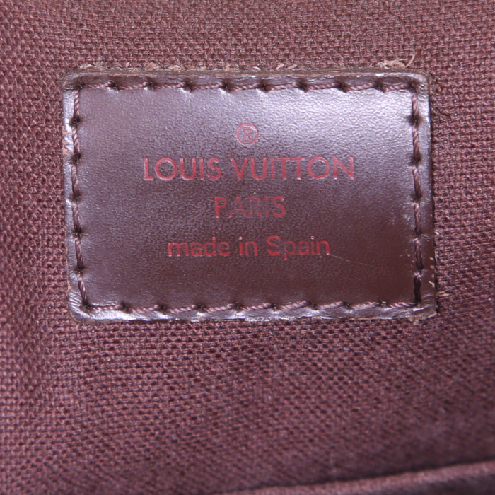 Borsa a tracolla Louis Vuitton Messenger in tela a scacchi ebana e pelle marrone - Detail D3