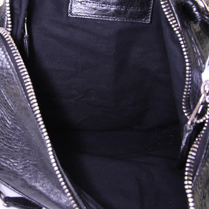 Balenciaga Vintage handbag in black leather - Detail D2