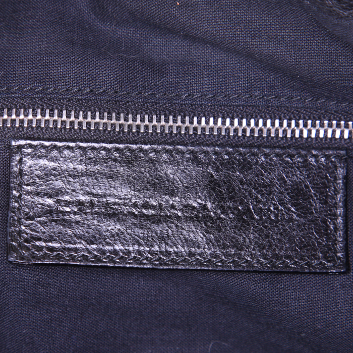 Bolso de mano Balenciaga Vintage en cuero negro - Detail D3