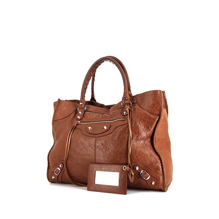 Balenciaga Work 24 hours bag in brown leather - 00pp