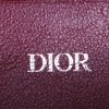 Dior  Pochette Personal shoulder bag  in pink aluminium  and burgundy leather - Detail D3 thumbnail