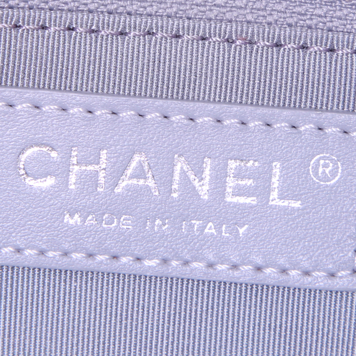 Borsa Chanel modello grande in pelle trapuntata argentata - Detail D3