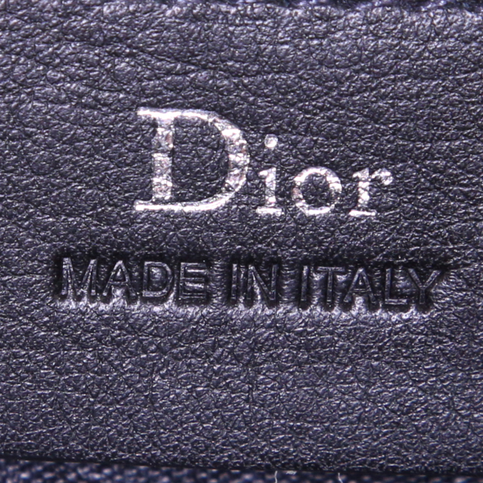 Porte-documents Dior en cuir noir et bordeaux - Detail D3