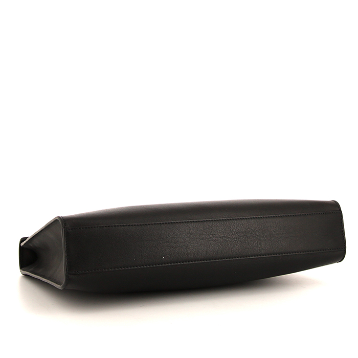 Dior briefcase in black and burgundy leather - Detail D4