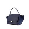 Celine Trapeze handbag in blue leather and blue suede - 00pp thumbnail