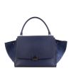 Celine Trapeze handbag in blue leather and blue suede - 360 thumbnail