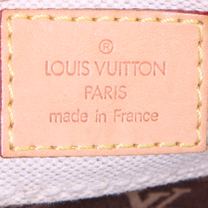 Shopping bag Louis Vuitton in tela beige - Detail D3