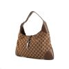 Gucci Jackie handbag in brown and beige monogram canvas and brown leather - 00pp thumbnail