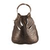 Valentino Garavani handbag in brown leather and brown braided leather - 360 thumbnail