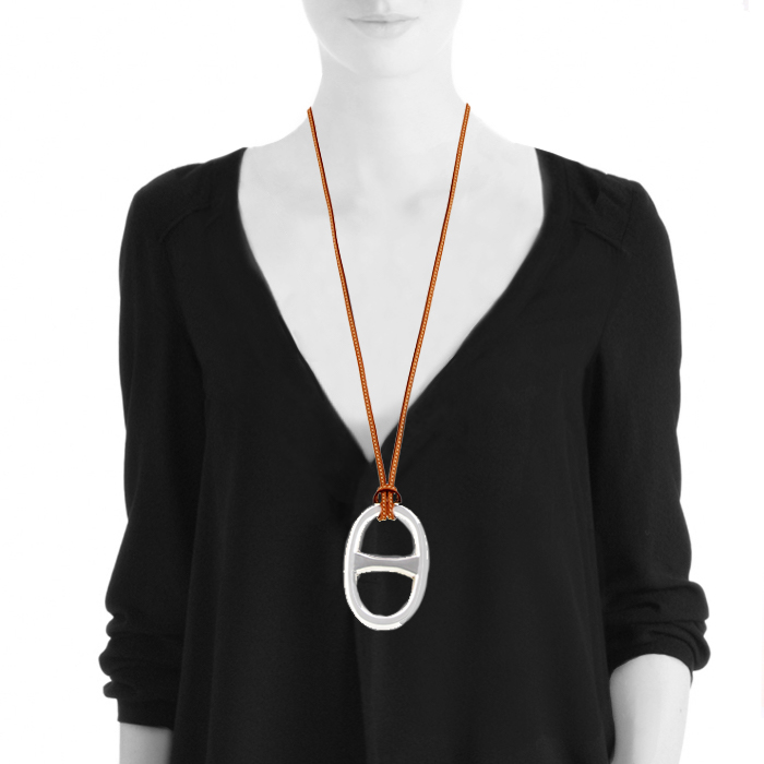 Hermes Chaine d'Ancre size XL pendant in metal - Detail D1