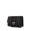 Bolso de mano Chanel Chic With Me en jersey y cuero negro - 00pp thumbnail