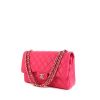 chanel pink shoulder bag leather