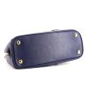 Prada Galleria mini handbag in blue leather saffiano - Detail D5 thumbnail