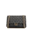 Chanel 2.55 handbag in dark blue denim canvas - 360 thumbnail