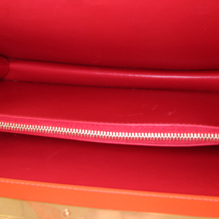 Celine handbag in orange leather - Detail D2