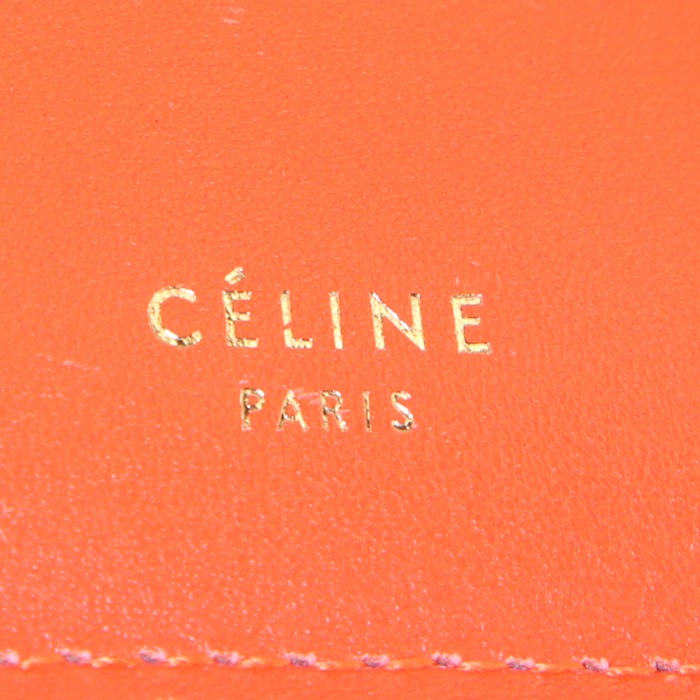 Sac à main Celine en cuir orange - Detail D3