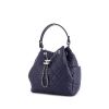 Chanel Sac à dos handbag in blue quilted leather - 00pp thumbnail