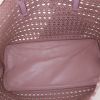 Alaïa Mina shopping bag in pink leather - Detail D2 thumbnail