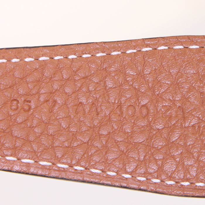 Cintura Hermès Ceinture H in pelle box nera - Detail D2