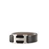 Cinturón Hermès Ceinture H en cuero box negro - 00pp thumbnail