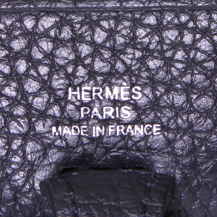 Hermès Mini Evelyne shoulder bag in black togo leather - Detail D3