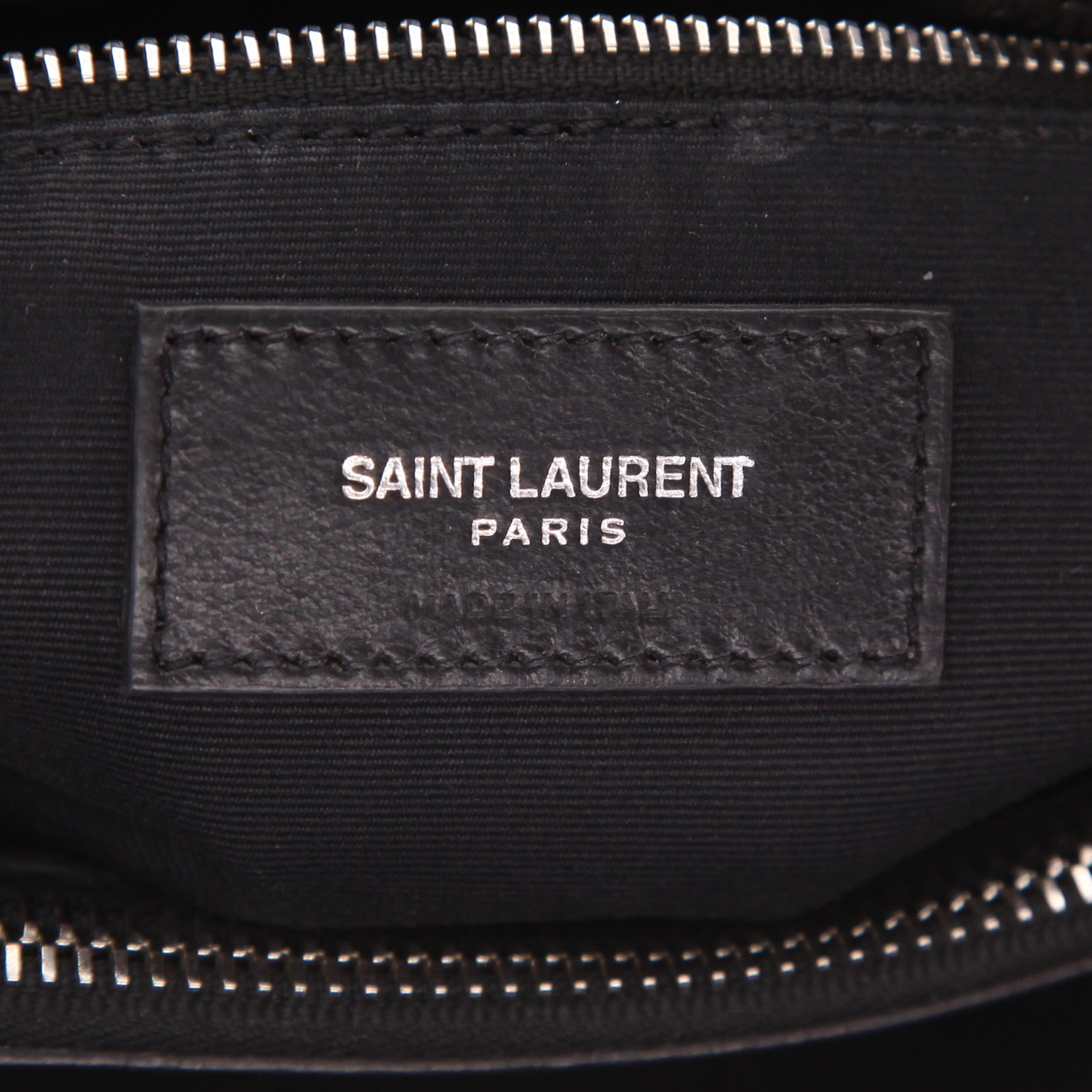 Borsa a tracolla Saint Laurent  Loulou modello medio  in pelle trapuntata a zigzag nera - Detail D2