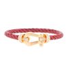 Fred Force 10 large model bracelet in pink gold,  stainless steel and diamonds - 00pp thumbnail