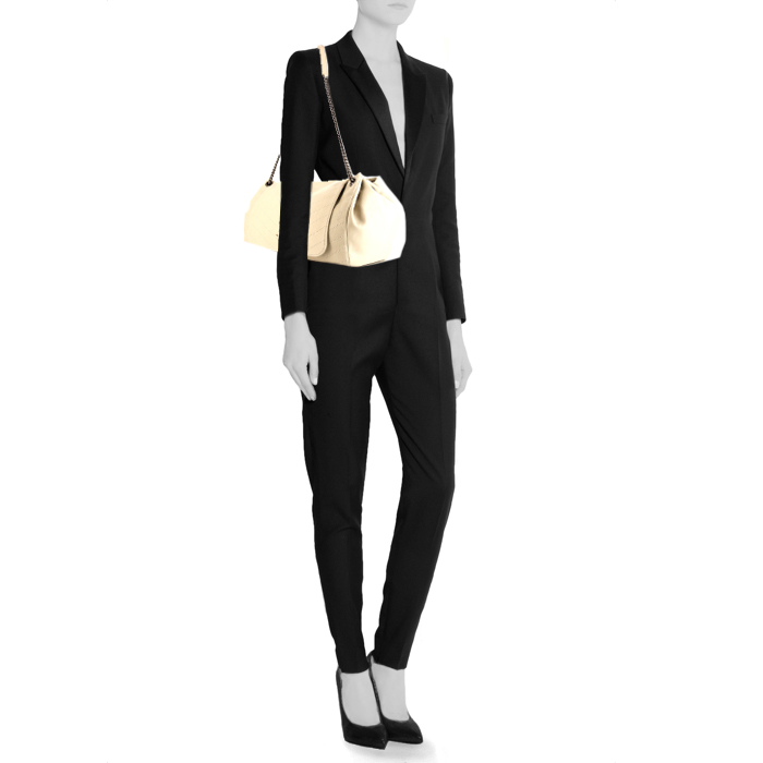 Saint Laurent handbag in white leather - Detail D2