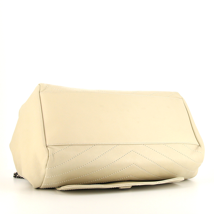 Saint Laurent handbag in white leather - Detail D5