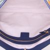 Borsa Gucci Jackie in tela multicolore beige a fiori e pelle blu marino - Detail D2 thumbnail